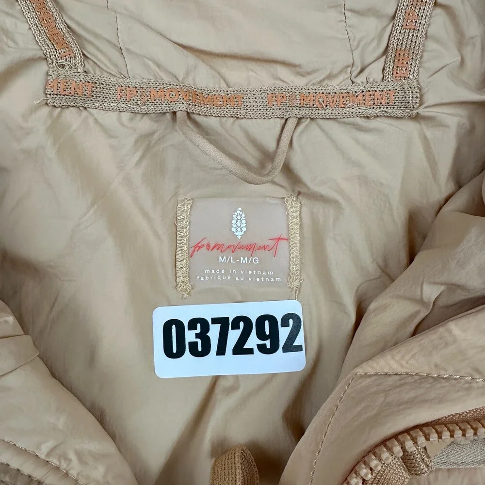 Free People Movement Jacket Billie Boxy Medium Large Orange Lightweight Oversize